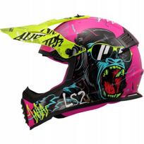 Vaikiškas šalmas LS2 MX437 Fast II Mini Gorilla, violetinis, dydis M (49–50 cm)