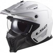 Atviras šalmas LS2 OF606 DRIFTER SOLID WHITE su nuimamu smakru, ECE 22-06