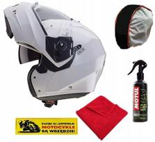 Motociklininko šalmas CABERG DUKE II MIDWAY, baltas metalinis