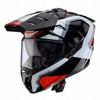 Motociklininko šalmas CABERG TANAMI SCRAM, juodas/raudonas/baltas, M dydis