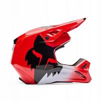 Motociklininko šalmas FOX V1 Shield Fluo raudonas, XL