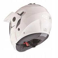 Motociklininko šalmas CABERG TOURMAX, atverčiamas smakras, balta, su Pinlock