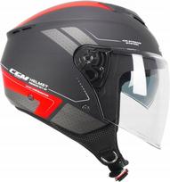 Atviras motociklo šalmas 126G, matinė juoda, XXL (61 cm)