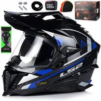 Motociklininko šalmas LS2 MX701 Explorer, anglies pluošto, su Pinlock Blend