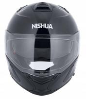 Motociklo šalmas NISHUA NFX-4, juodas blizgus, S dydis, su Blendos ir Pinlock sistema