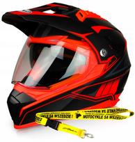 Motociklininko šalmas NAXA CO3/K XXL, enduro/cross/keturračiams + dovana pavadėlis