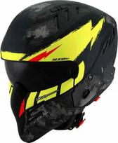 Motociklininko šalmas SUOMY ARMOR Hi Volt, matinė juoda/geltona, dydis L, K6AM0004.5