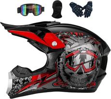 Vaikiška motociklininko šalmas M, 54-55 cm, krosui, keturračiui, paspirtukui