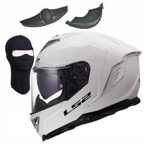 Sportinis integralinis šalmas LS2 FF818 STORM III Solid Gloss White, XXS dydis