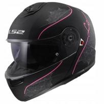 Motociklininko šalmas LS2 FF908 STROBE II LUX, juodai rožinis, S dydis