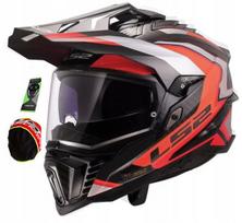 Motociklininko šalmas LS2 MX701 Explorer C Frontier II, oranžinis, XXL
