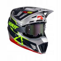Motokroso šalmas su akiniais LEATT KIT MOTO 7.5 V25 STEEL M