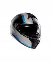 Motociklininko šalmas AGV Tourmodular Stray, matinė juoda/pilka/mėlyna