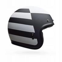 Motociklininko šalmas BELL Custom 500, juodas matinis/baltas, M dydis