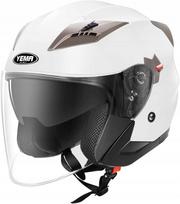 Motociklininko šalmas YEMA YM-627, baltas, dydis L (59–60 cm)