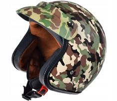 Atviras motociklo šalmas su skydeliu AWINA WALNUT CAMO, XL