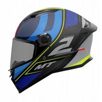 Integralus šalmas MT Helmets STINGER 2 POUN B6, juodas/mėlynas/matinis, L dydis