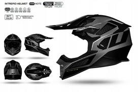 Krosinis šalmas UFO INTREPID, juoda/pilka, dydis L (ECE 22R06)