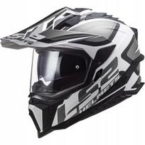 Motociklininko šalmas LS2 MX701 Explorer Alter, juodas/baltas, XS
