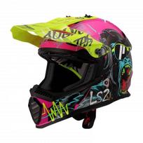 Vaikiškas enduro šalmas LS2 MX437 Mini Fast Gorilla, juodas, dydis M