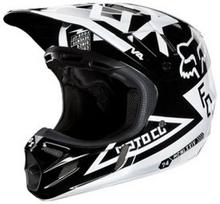 Bekelės šalmas FOX V-4 MACHINA juodas, XS