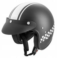 Atviras motociklininko šalmas ROCC CLASSIC PRO TT, matinis, XL