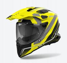 Motociklo šalmas AIROH COMMANDER 2 MAVICK geltonas matinės spalvos, dydis L
