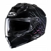 Motociklininko šalmas HJC I71 Celos, juoda/pilka, blizgus, XL dydis