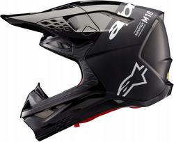 Motokroso šalmas Alpinestars Supertech S-M10 Flood 2024, juodas/pilkas, S