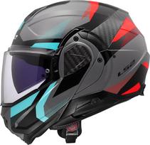 Modulinis šalmas LS2 FF910 ADVANT II Triple, pilka/mėlyna/raudona, XXL