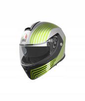 Motociklo šalmas AGV Streetmodular Iseo, matinis baltas/juodas/geltonas, M dydis