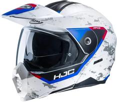 Motociklininko šalmas HJC C80, balta/raudona/mėlyna, XL dydis
