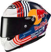 Motociklininko šalmas HJC RPHA 1 Red Bull Austin GP, balta/mėlyna/raudona, L dydis