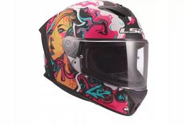 Motociklo šalmas LS2 FF820 RAPID III, violetinės ir žydros spalvos, M dydis
