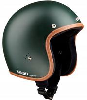 Atviras šalmas Bandit Premium Jet, britų lenktynių žalia, dydis S