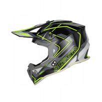 Motociklininko šalmas Acerbis LINEAR, juodas/geltonas, L dydis