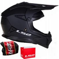 Motociklininko šalmas LS2 MX708 FAST II, juodas matinis, krosinis/keturračiams