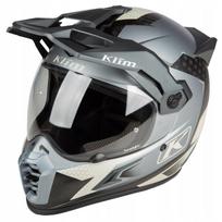 Motociklininko šalmas Klim Krios Carbon Pro S Charger pilkas
