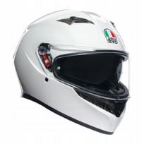 Motociklininko šalmas AGV K3 E2206, baltas, XS dydis