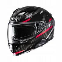 Integralinis šalmas HJC F71 Carbon Esira juodas/raudonas, M dydis