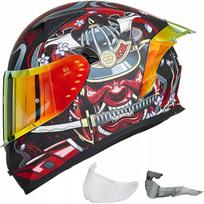 Motociklininko šalmas ILM-Z501, pilnai dengiantis, ECE/DOT, ABS, 2 stiklai, Pinlock, dydis S