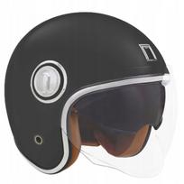 Atviras motociklo šalmas NOX Jet Heritage, matinis juodas, L dydis
