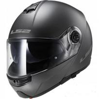 Motociklininko šalmas LS2 STROBE, pilnai dengtas, matinės titano spalvos, S dydis