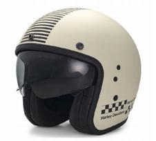 Motociklininko šalmas HARLEY DAVIDSON 3/4 Rally Racer su saulės skydeliu, S dydis