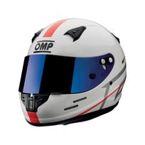 Vaikiška automobilių sporto šalmas OMP KJ-8 Evo CMR, balta, S dydis (2019)