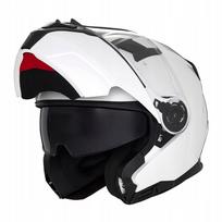 Moto šalmas Nox Jaw N966, atverčiamas, baltas, XL