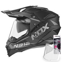 Motociklininko šalmas NOX N312 EXTEND CROSS+ su PINLOCK, XS dydis