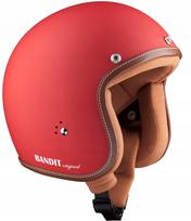 Atviras motociklo šalmas Bandit Jet, matinė raudona, dydis S