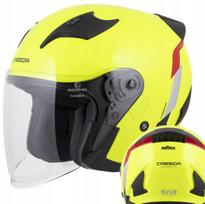 Motociklininko atviras šalmas CASSIDA REFLEX FLUO 2 XL 61, su atšvaitais, ECE 22.06 J