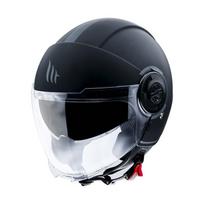 Atviras šalmas MT Helmets VIALE SV S A1, juodas matinis, L dydis